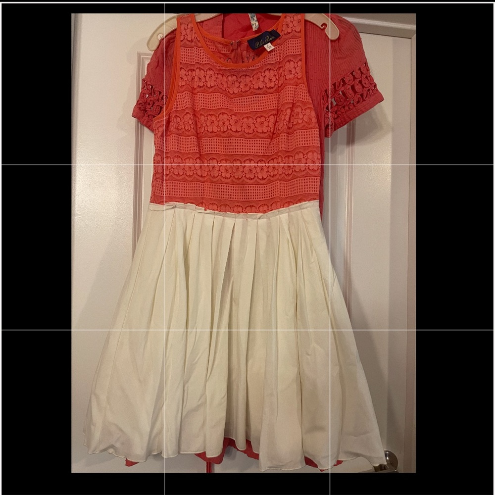 Vintage coral summer dress. Size Large